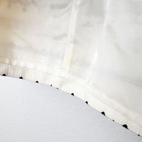 Anthropologie Tabitha Black/White/Red Lace Detail Pencil Skirt Size 12 - Picture 3 of 5